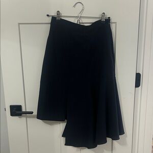 Asymmetric midi skirt